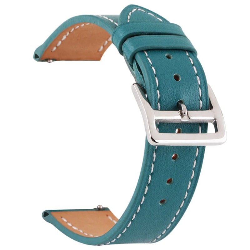 Кожена каишка, съвместима с Huawei Watch GT5|GT4|GT3|GT3|GT2 46mm|GT 2e|Galaxy Watch 3 45mm, Тюркоазено