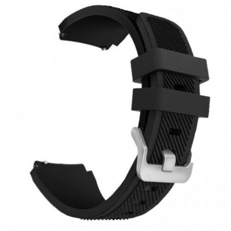 Силиконова каишка, съвместима с Huawei Watch GT5|GT4|GT3|GT3|GT2 46mm|GT 2e|Galaxy Watch 3 45mm, Черно