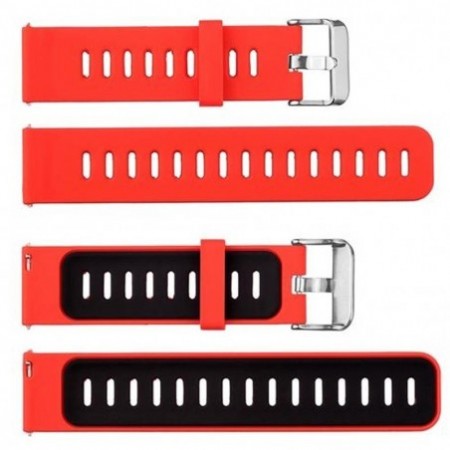 Силиконова каишка, съвместима с Huawei Watch GT5|GT4|GT3|GT3|GT2 46mm|GT 2e|Galaxy Watch 3 45mm, Червен нефрит