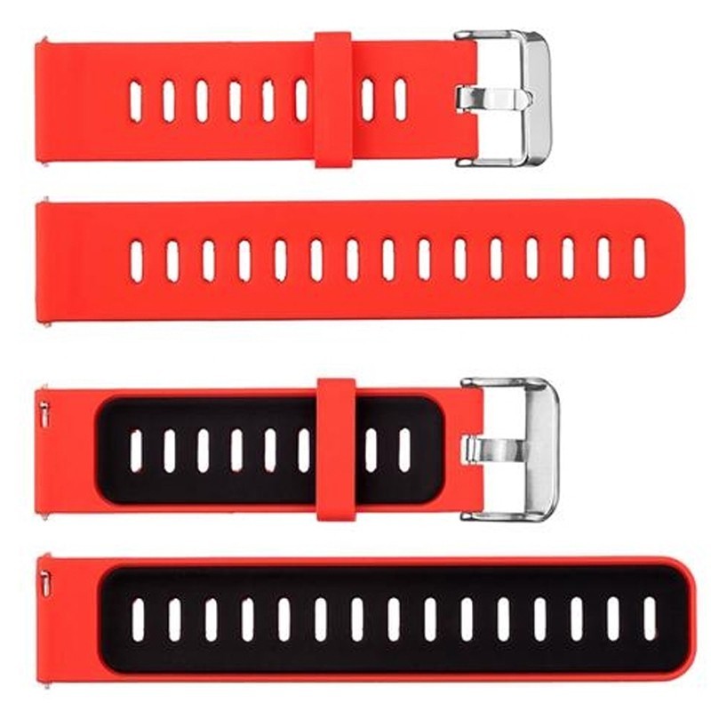 Силиконова каишка, съвместима с Huawei Watch GT5|GT4|GT3|GT3|GT2 46mm|GT 2e|Galaxy Watch 3 45mm, Червен нефрит