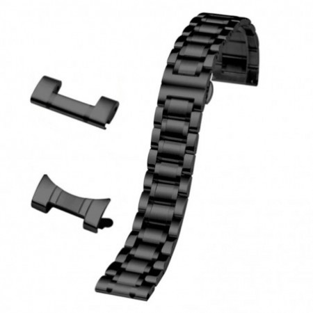 Стоманена каишка, съвместима с Huawei Watch GT5|GT4|GT3|GT3|GT2 46mm|GT 2e|Galaxy Watch 3 45mm VD Very Dream, Опушено черно