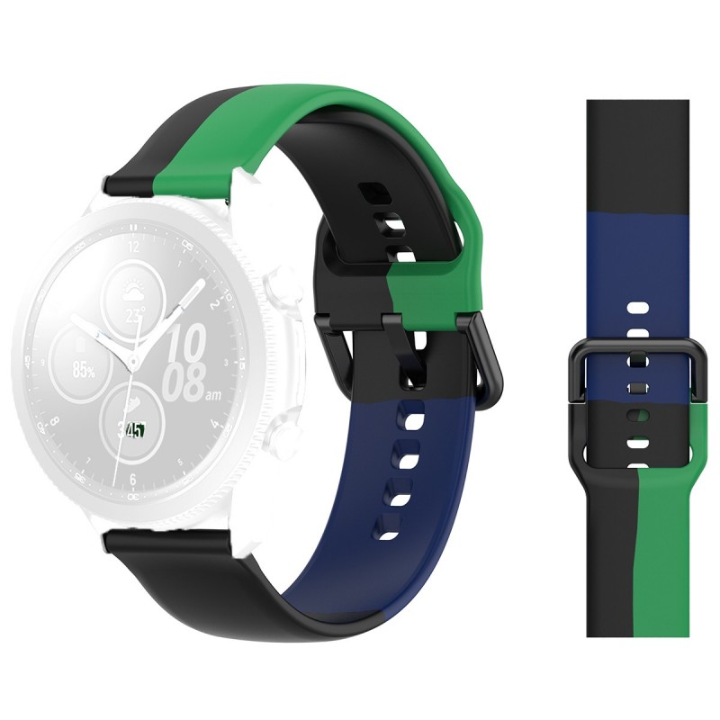 Силиконова каишка, съвместима с Huawei Watch GT5|GT4|GT3|GT3|GT2 46mm|GT 2e|Galaxy Watch 3 45mm, GBB Трио