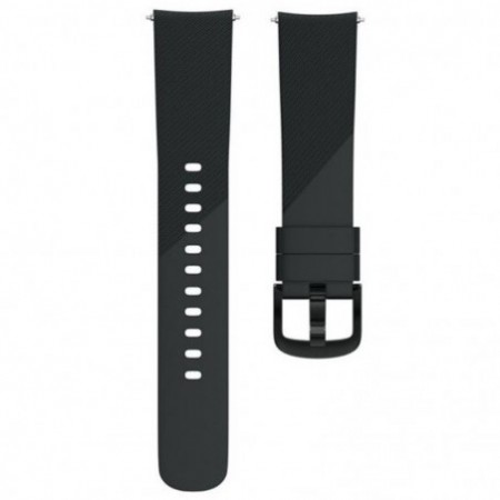 Силиконова каишка, съвместима със Galaxy Watch7|Watch 6|Watch 5|Huawei Watch GT4|GT3|GT3 Pro|GT2 42mm, Черно