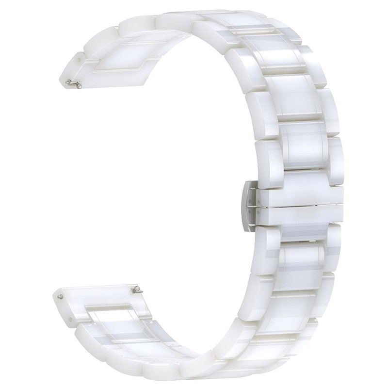 Керамична каишка, съвместима с Huawei Watch GT5, GT4, GT3, GT2 46mm, GT 2e, Galaxy Watch 3 45mm, Бяла