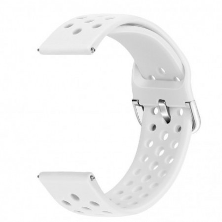 Силиконова каишка, съвместима със Galaxy Watch7|Watch 6|Watch 5|Huawei Watch GT4|GT3|GT3 Pro|GT2 42mm, Бяло