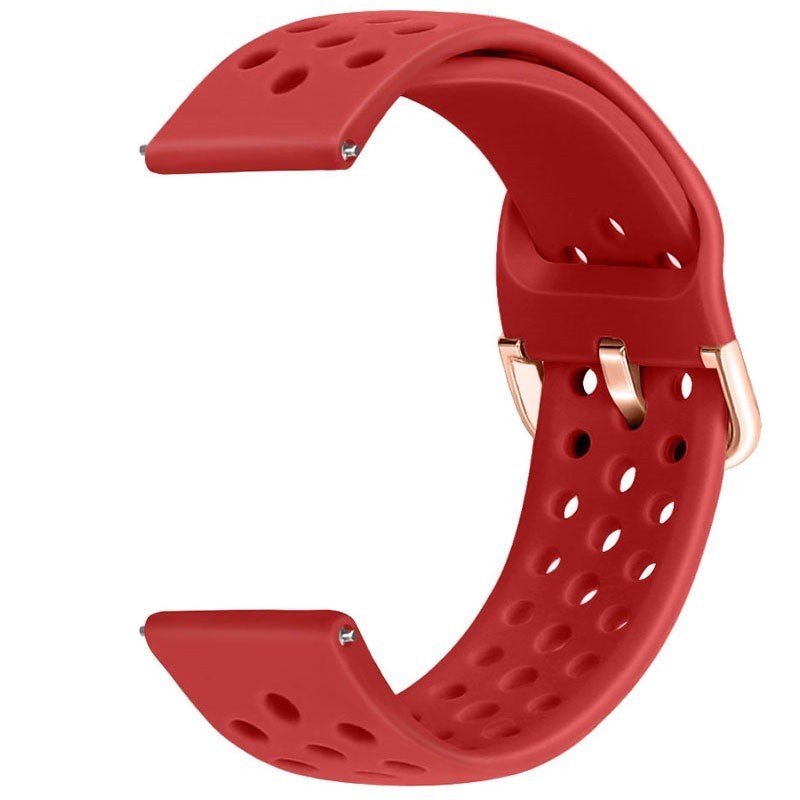 Силиконова каишка, съвместима със Galaxy Watch7|Watch 6|Watch 5|Huawei Watch GT4|GT3|GT3 Pro|GT2 42mm, Червено