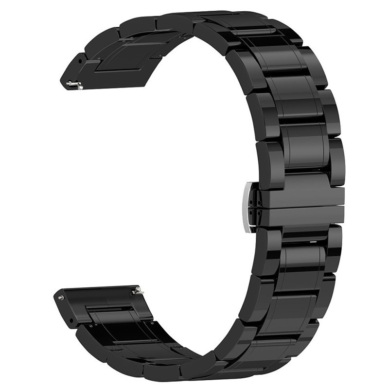 Керамична каишка, съвместима с Huawei Watch GT5, GT4, GT3, GT2 46mm, GT 2e, Galaxy Watch 3 45mm, Черна