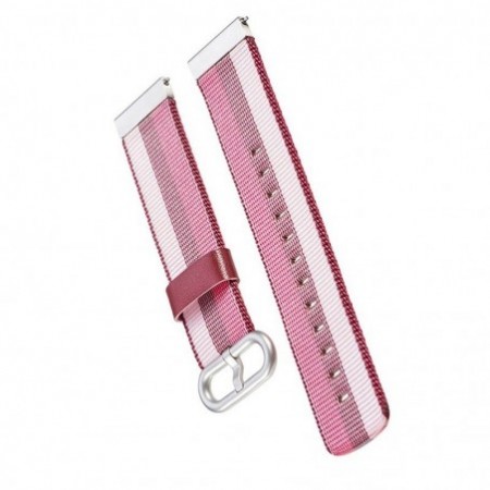Текстилна каишка, съвместима със Galaxy Watch7|Watch 6|Watch 5|Huawei Watch GT4|GT3|GT3 Pro|GT2 42mm, Розово