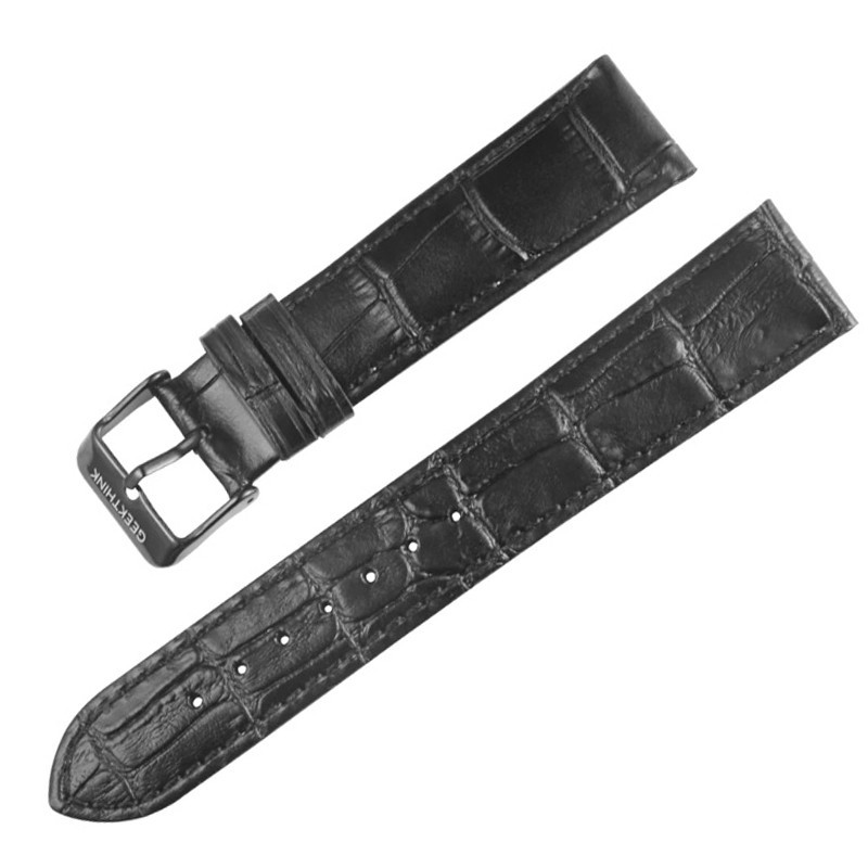 Каишка от естествена кожа, съвместима със Galaxy Watch7|Watch 6|Watch 5|Huawei Watch GT4|GT3|GT3 Pro|GT2 42mm, Черно