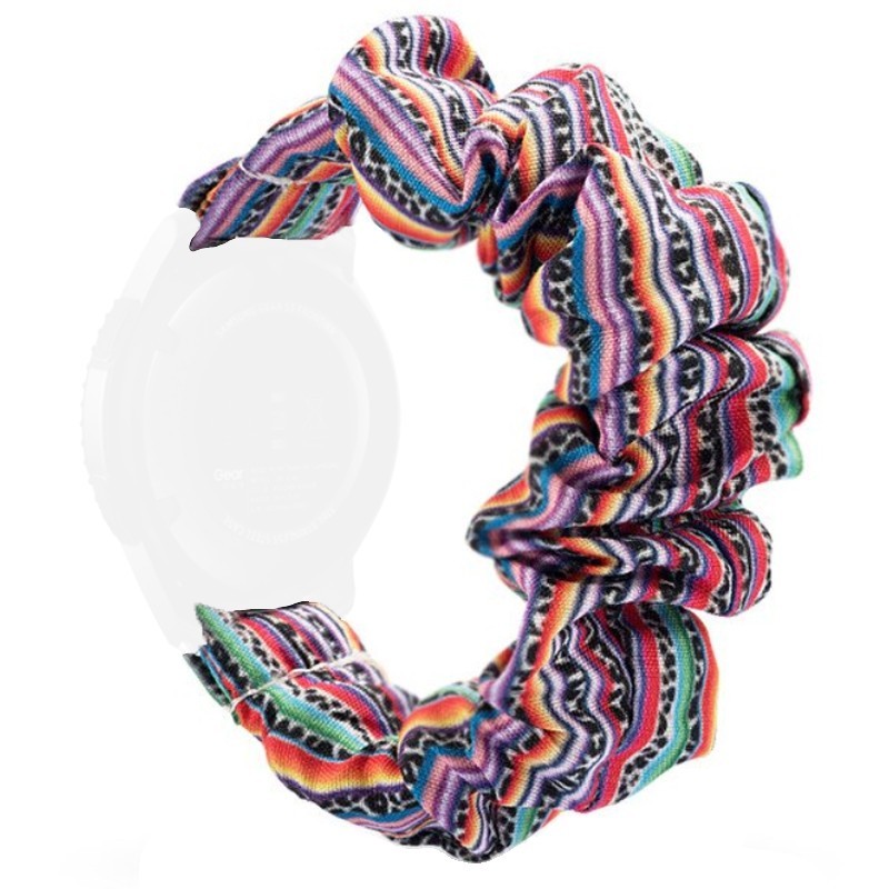 Еластична текстилна каишка, съвместима със Galaxy Watch7|Watch 6|Watch 5|Huawei Watch GT4|GT3|GT3 Pro|GT2 42mm, Скрънчи 18