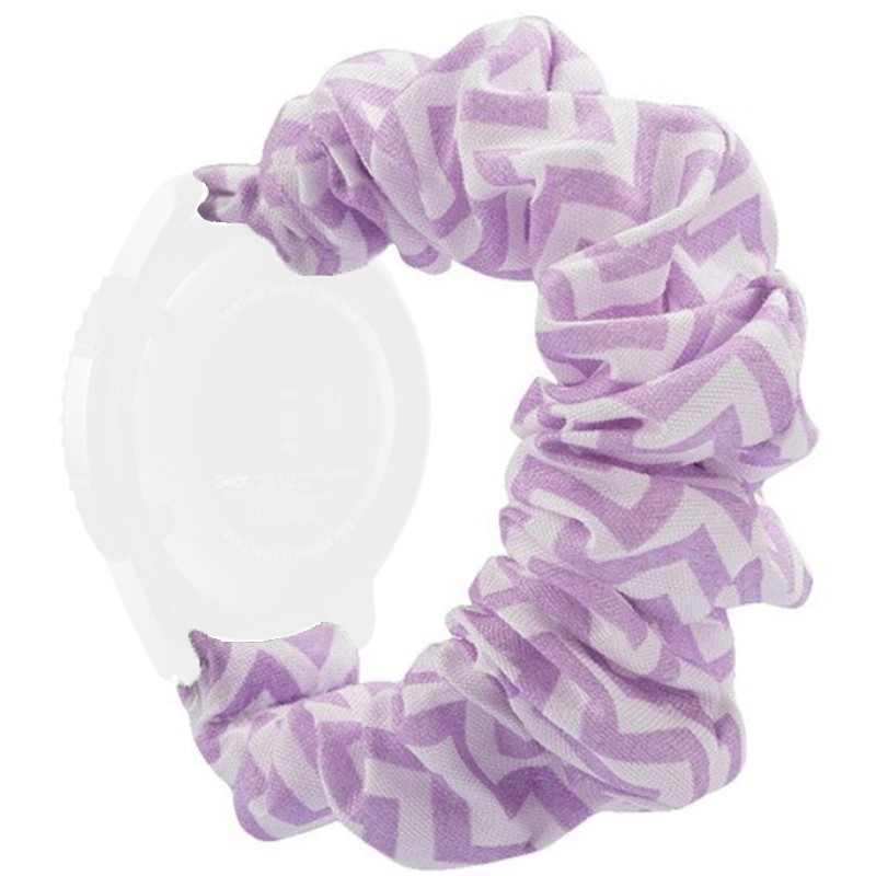 Еластична текстилна каишка, съвместима със Galaxy Watch7|Watch 6|Watch 5|Huawei Watch GT4|GT3|GT3 Pro|GT2 42mm, Скрънчи 19