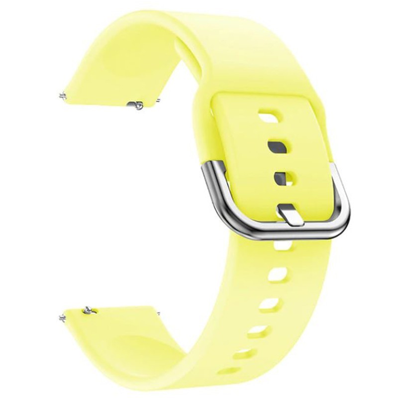 Силиконова каишка, съвместима със Galaxy Watch7|Watch 6|Watch 5|Huawei Watch GT4|GT3|GT3 Pro|GT2 42mm, Лимонено жълто