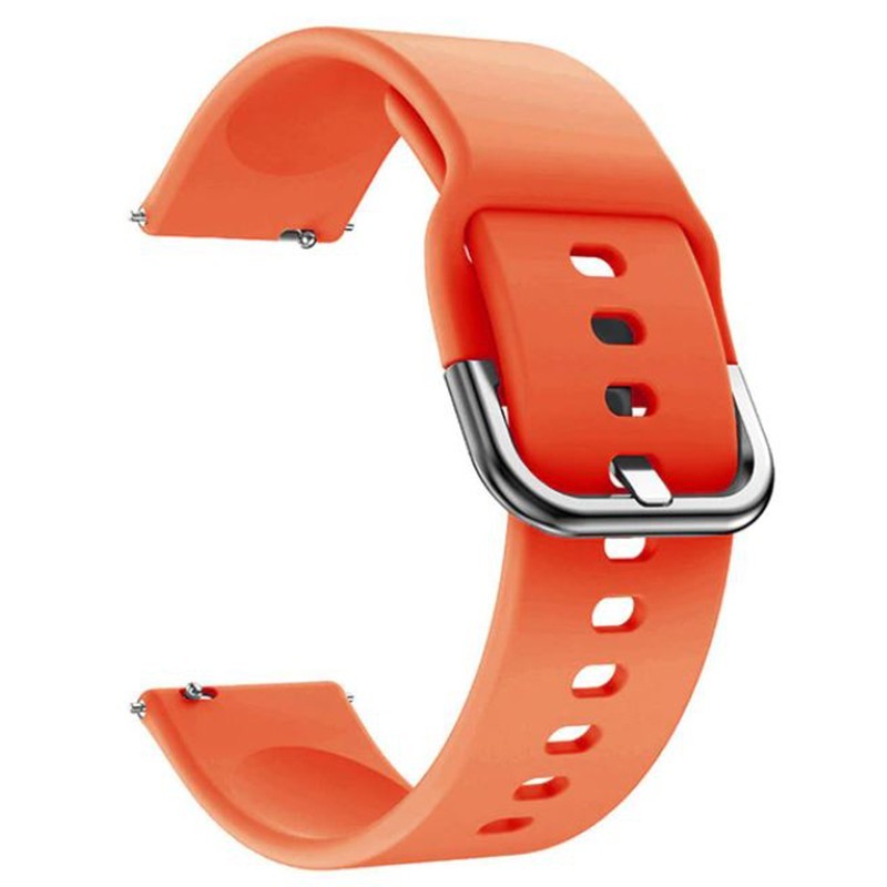 Силиконова каишка, съвместима със Galaxy Watch7|Watch 6|Watch 5|Huawei Watch GT4|GT3|GT3 Pro|GT2 42mm, Огнено оранжево