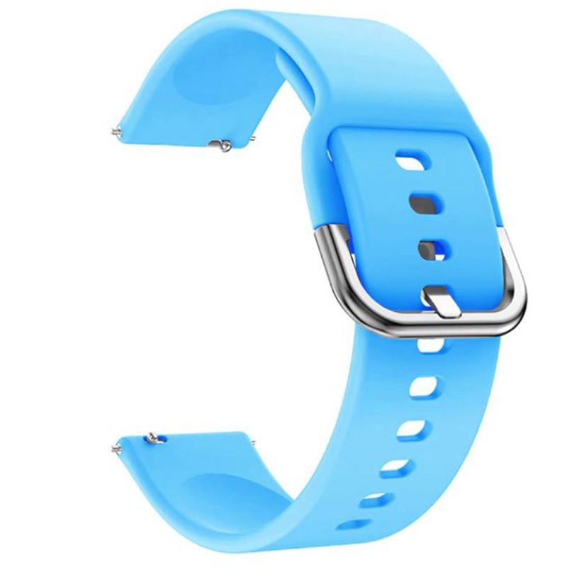 Силиконова каишка, съвместима със Galaxy Watch7|Watch 6|Watch 5|Huawei Watch GT4|GT3|GT3 Pro|GT2 42mm, Лазурно синьо