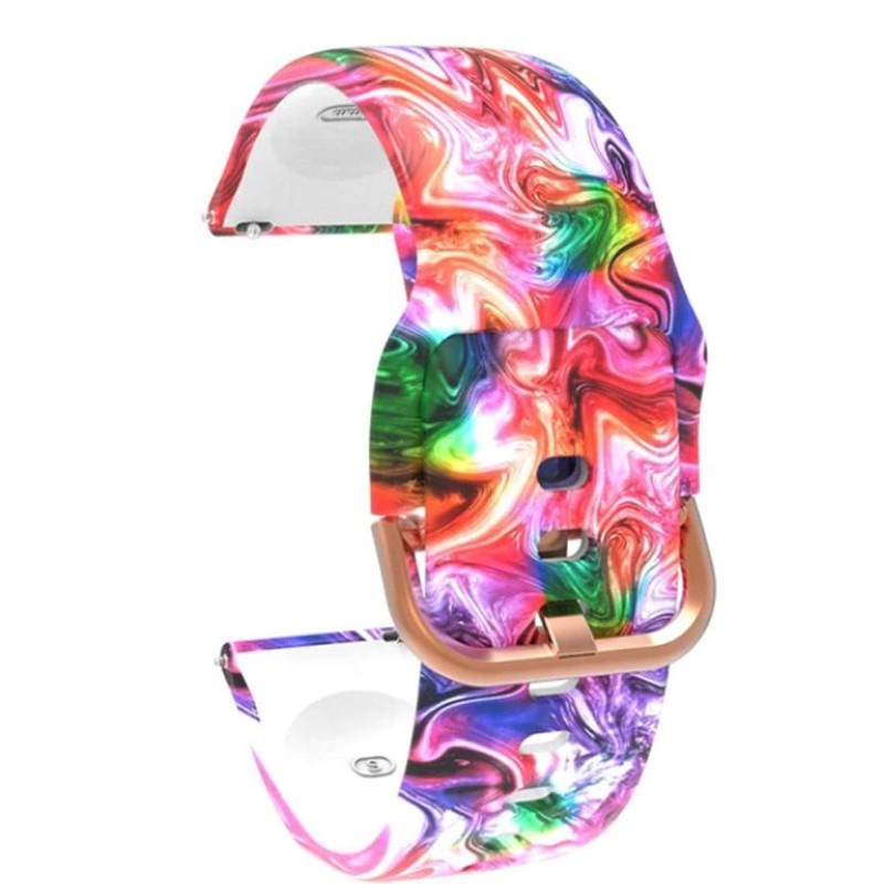 Силиконова каишка, съвместима със Galaxy Watch7|Watch 6|Watch 5|Huawei Watch GT4|GT3|GT3 Pro|GT2 42mm, Цветен фестивал