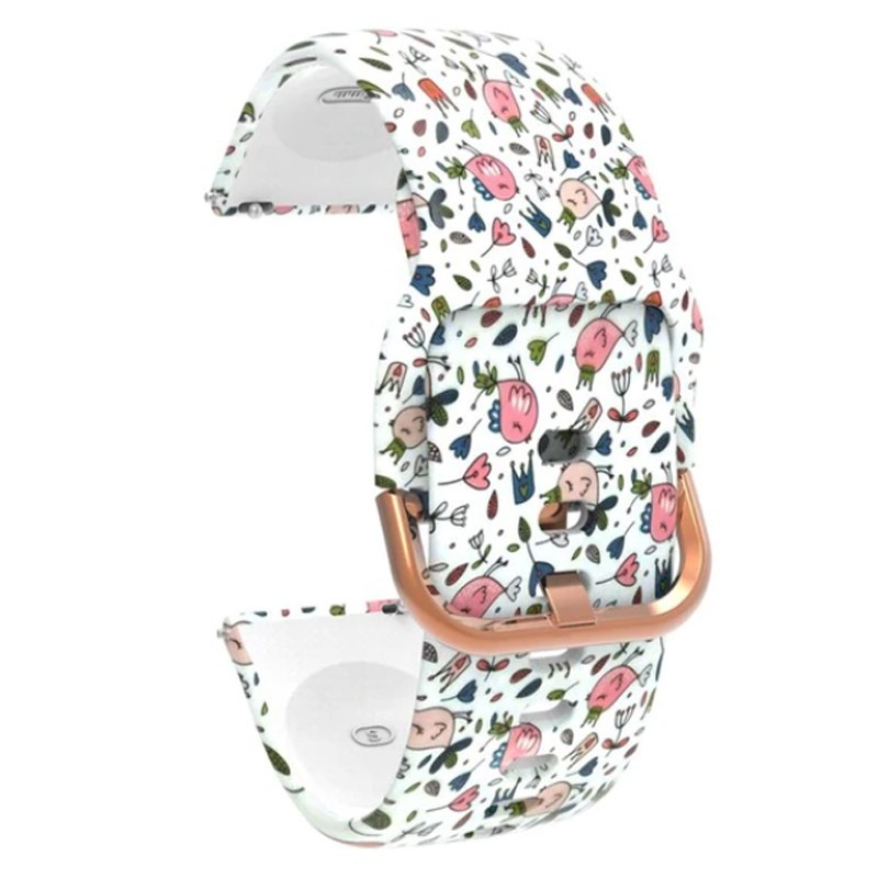 Силиконова каишка, съвместима със Galaxy Watch7|Watch 6|Watch 5|Huawei Watch GT4|GT3|GT3 Pro|GT2 42mm, Бяла история