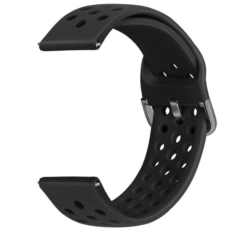 Силиконова каишка, съвместима с Huawei Watch GT5, GT4, GT3, GT2 46mm, GT 2e, Galaxy Watch 3 45mm, Черна