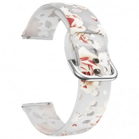 Силиконова каишка, съвместима със Galaxy Watch7|Watch 6|Watch 5|Huawei Watch GT4|GT3|GT3 Pro|GT2 42mm, Кристална роза