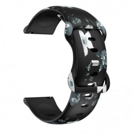 Силиконова каишка, съвместима със Galaxy Watch7|Watch 6|Watch 5|Huawei Watch GT4|GT3|GT3 Pro|GT2 42mm, Бял леопард