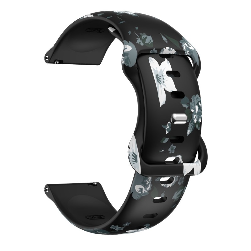 Силиконова каишка, съвместима със Galaxy Watch7|Watch 6|Watch 5|Huawei Watch GT4|GT3|GT3 Pro|GT2 42mm, Бял леопард