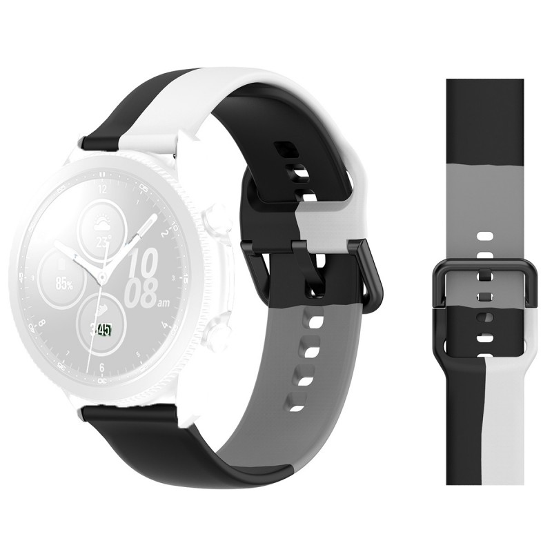 Силиконова каишка, съвместима със Galaxy Watch7|Watch 6|Watch 5|Huawei Watch GT4|GT3|GT3 Pro|GT2 42mm, BGW Трио