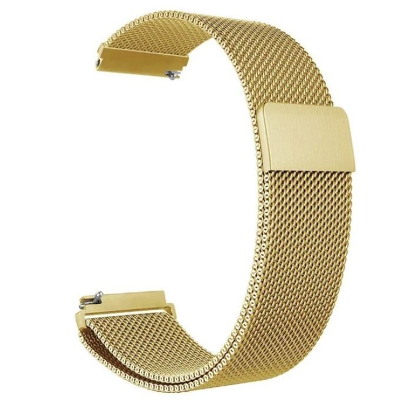 Метална каишка, съвместима с Huawei Watch GT5, GT4, GT3, GT2 46mm, GT 2e, Galaxy Watch 3 45mm Milanese Loop, Златна