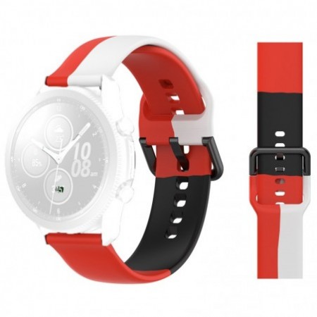 Силиконова каишка, съвместима със Galaxy Watch7|Watch 6|Watch 5|Huawei Watch GT4|GT3|GT3 Pro|GT2 42mm, WBR Трио