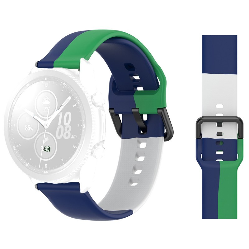 Силиконова каишка, съвместима със Galaxy Watch7|Watch 6|Watch 5|Huawei Watch GT4|GT3|GT3 Pro|GT2 42mm, WGB Трио