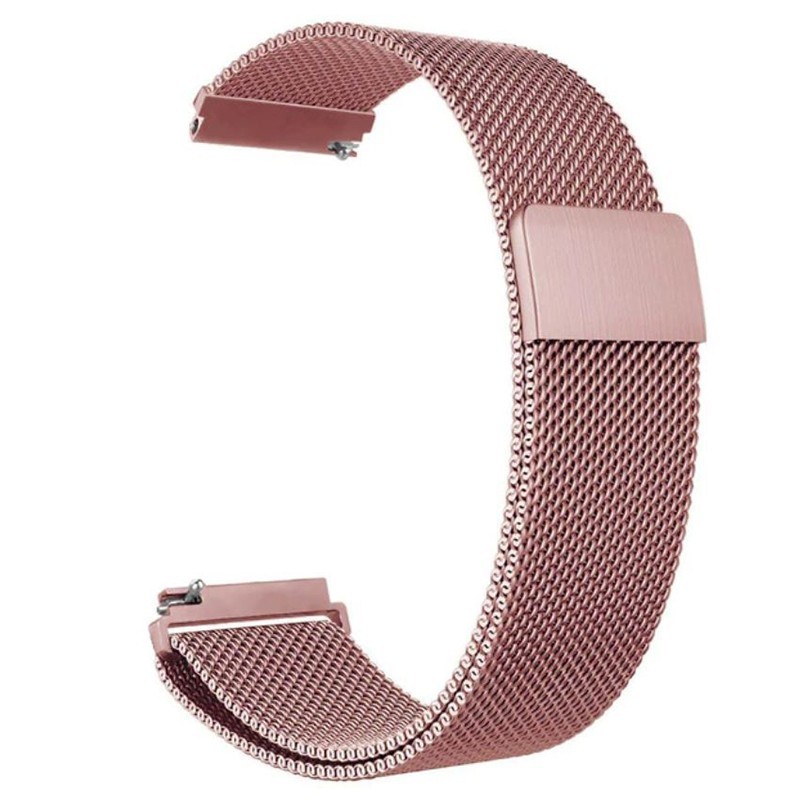 Метална каишка, съвместима с Huawei Watch GT5, GT4, GT3, GT2 46mm, GT 2e, Galaxy Watch 3 45mm Milanese Loop, Розова