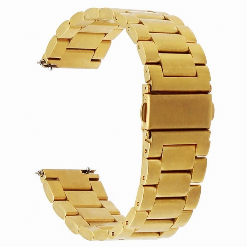 Метална каишка, съвместима с Huawei Watch GT5, GT4, GT3, GT2 46mm, GT 2e, Galaxy Watch 3 45mm, Златна
