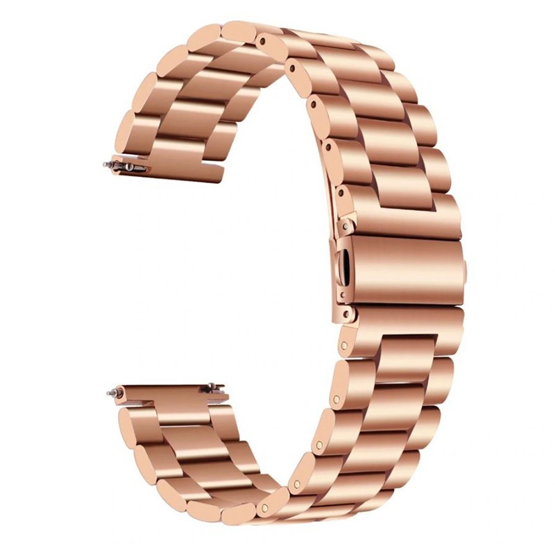 Метална каишка, съвместима с Huawei Watch GT5, GT4, GT3, GT2 46mm, GT 2e, Galaxy Watch 3 45mm, Pink Gold