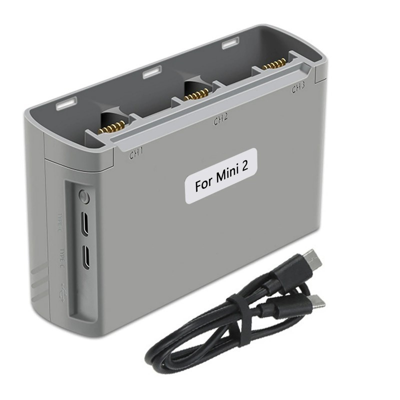 Троен заряден хъб за батерии DJI Mini 2/2 SE/4K – бързо зареждане, компактен дизайн