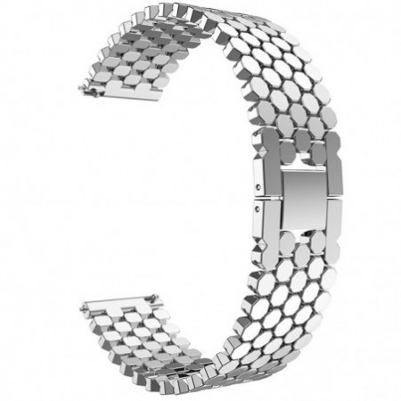 Метална каишка, съвместима с Huawei Watch GT5, GT4, GT3, GT2 46mm, GT 2e, Galaxy Watch 3 45mm, Bright-Silver