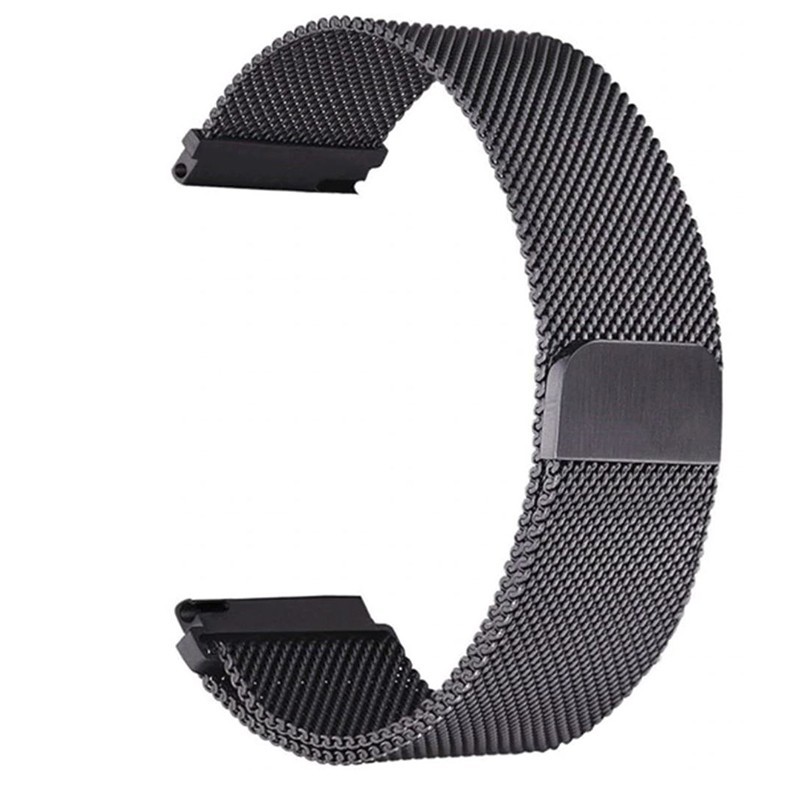 Метална каишка, съвместима с Huawei Watch GT5, GT4, GT3, GT2 46mm, GT 2e, Galaxy Watch 3 45mm, Milanese Loop, Черна