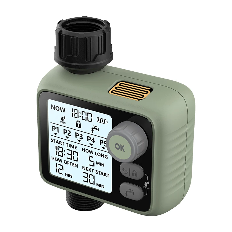 Програматор за напояване с датчик за дъжд, IPX4, месингов конектор, бонус конектор и ланца