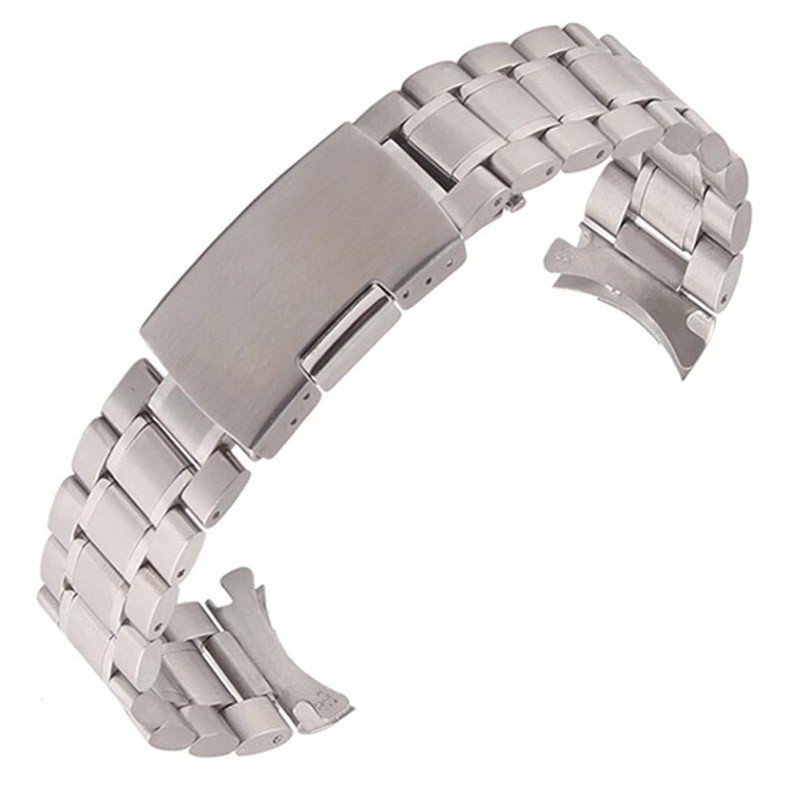 Метална каишка, съвместима с Huawei Watch GT5, GT4, GT3, GT2 46mm, GT 2e, Galaxy Watch 3 45mm, Round Edge, Сребриста