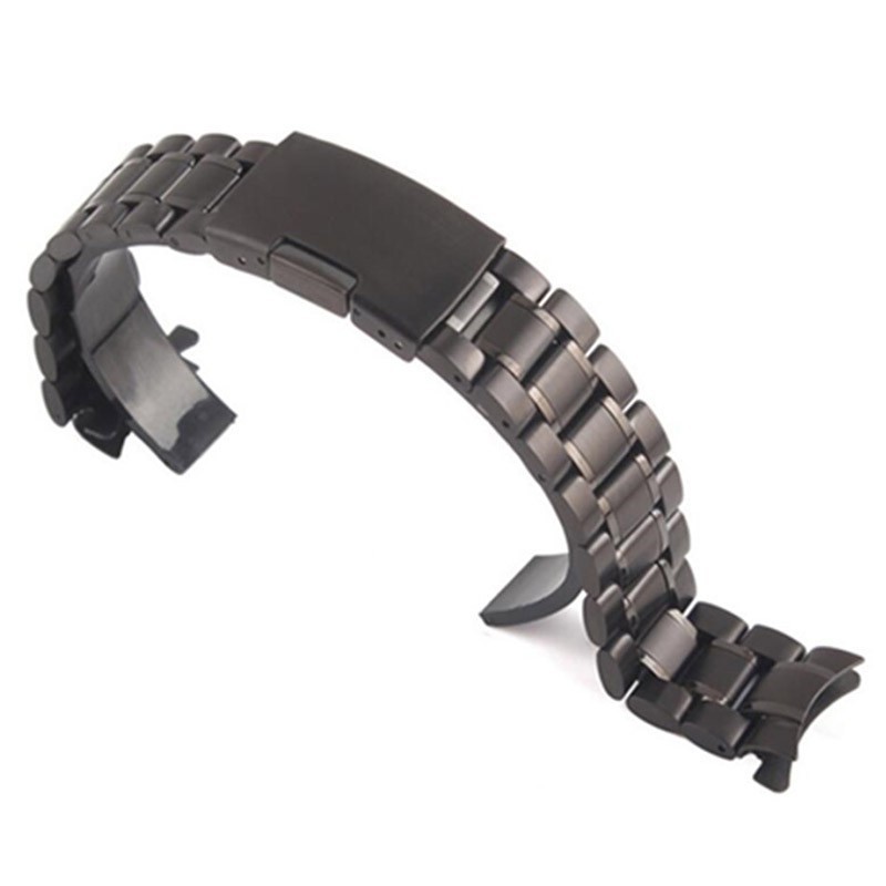 Метална каишка, съвместима с Huawei Watch GT5, GT4, GT3, GT2 46mm, GT 2e, Galaxy Watch 3 45mm, Round Edge, Черна